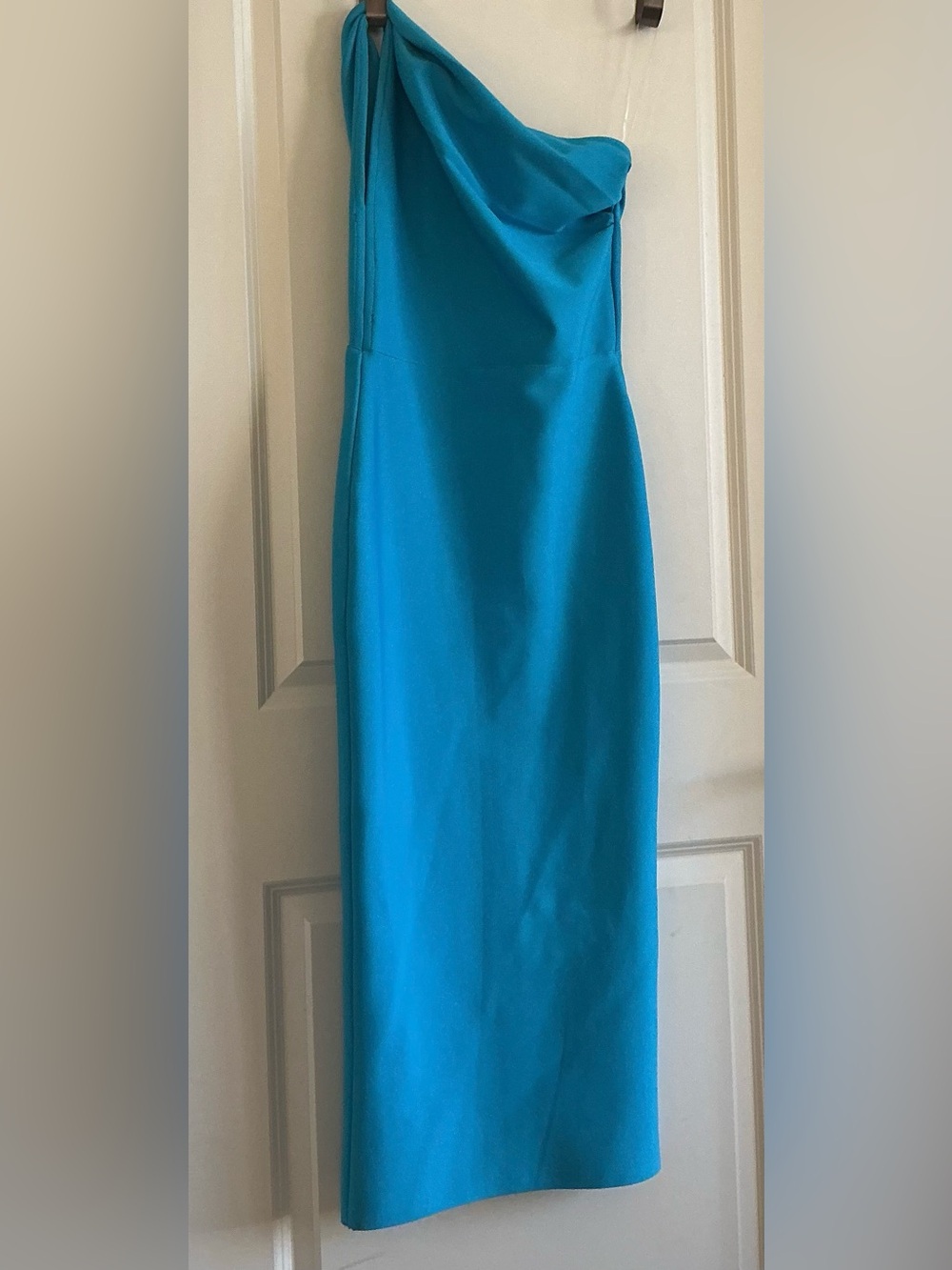 Sleek Turquoise Bodycon Midi Dress